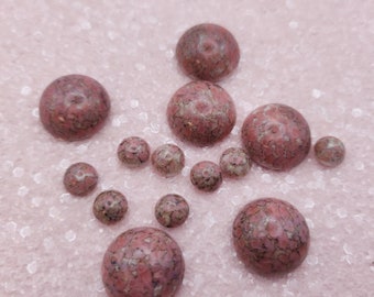 Preciosa Vintage Round Cabochon - Marble Pink (03989) | Vintage and Rare crystals | Various Sizes for craft, costumes and nail art