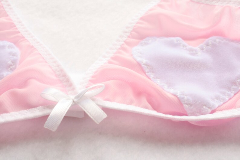 Pink Babydoll lingerie set with hearts Sheer hearts lingerie | Etsy