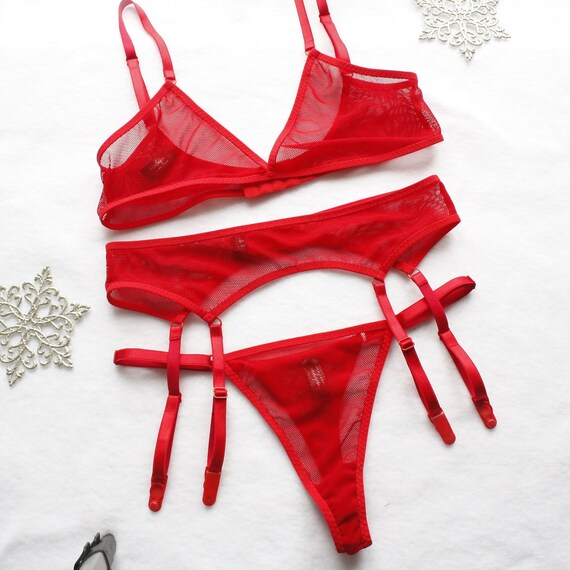 red lingerie set