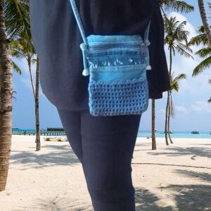 Mini sac en jean Sac à bandoulière recyclé Mini sac en jean Sac à bandoulière Petit sac à main en jean Sac banane unisexe Sac à main en jean