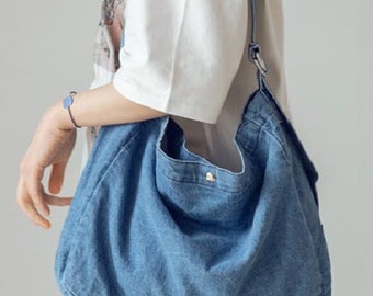 Denim Bag Upcycled, Jeans Bag, Upcycled Denim Shoulder Bag, Denim Bag, Denim shoulder bag, Jeans Shoulder Bag