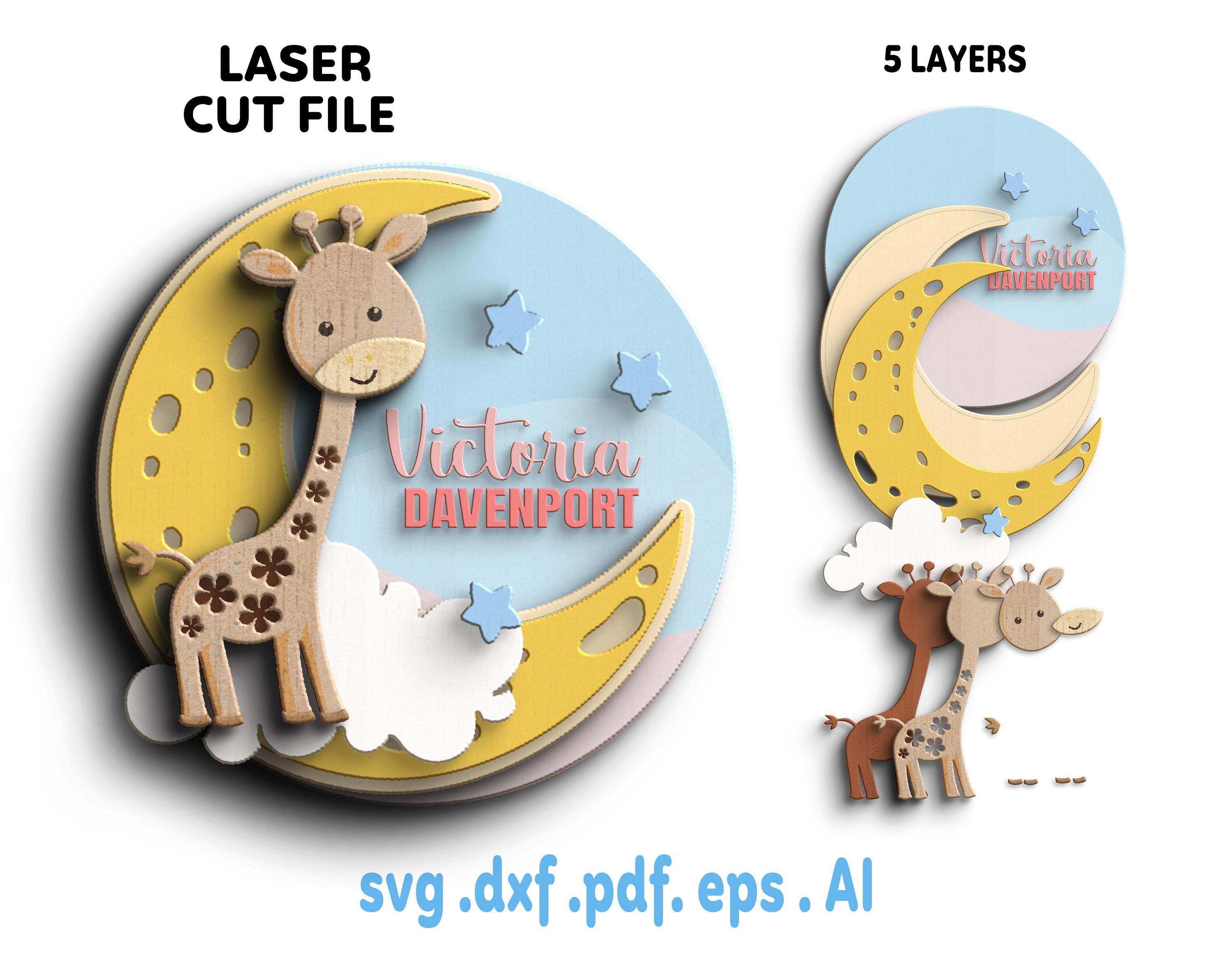 Baby Name Sign SVG Bundle: Laser Cut Nursery Animals (digital Download ...