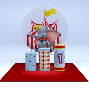 Tło cyrkowe • Cyrkowe przyjęcie urodzinowe • Baner cyrkowy • Karnawałowe tło urodzinowe • Spersonalizowane tło cyrkowe • Do druku cyfrowego