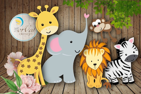 Animal Safari SVG – Papercutting Template, Nursery Decor (Digital Download)