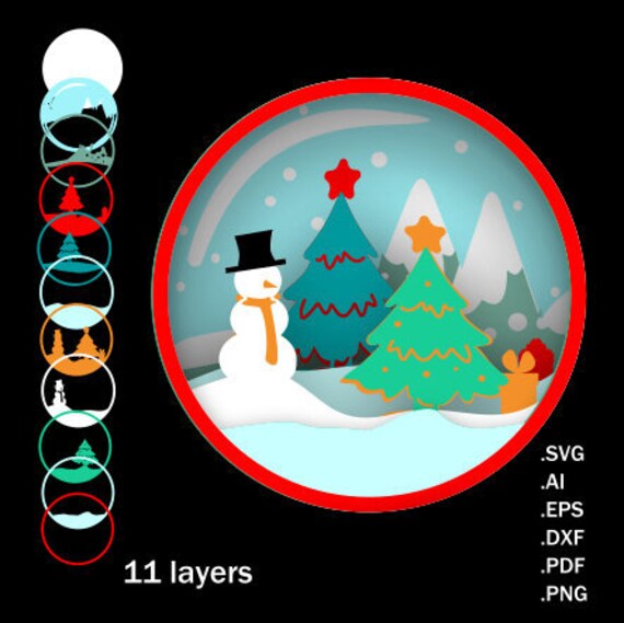 Download Christmas Ornament Svg 3d Layered Christmas Svg Multi Layer Etsy