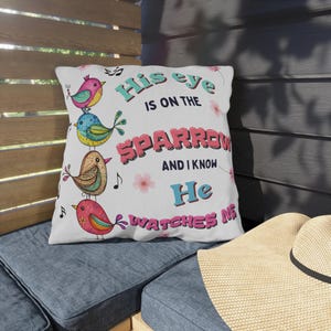 His Eye Is on the Sparrow Illustrated Christian Tote, Pillow & Tee