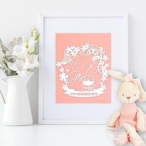 It&#39;s A Girl Digital Cut Files - Digital Files - It&#39;s A Girl SVG - It&#39;s A Girl DXF  - It&#39;s A Girl png - Baby Girl Clipart- Nursery