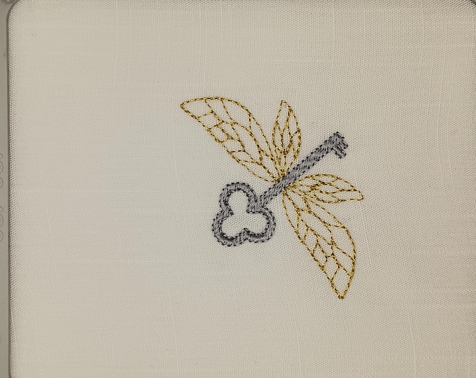 Magical WINGED KEY DIGITAL Embroidery File 80x80 mm