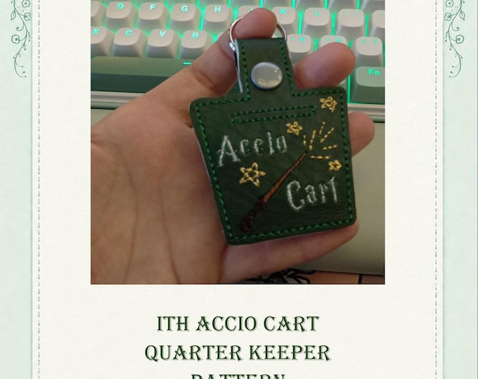 ITH Quarter Keeper File: Wizard Key Fob Embroidery Design (Digital File)