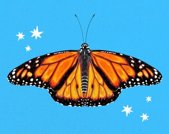 Monarchfalter Illustration Print