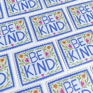 Be Kind floral vinyl sticker