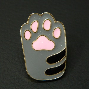 Cute Enamel Kitten Paw Lapel Pin - Adorable High Five Cat Kitten Paw Pad Enamel Accessory Brooch Pin - Creative Fashion  Lapel Pin #B824