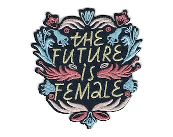 Future is Female Embroidery Patch - Female Positivity Clothing Iron-On Embroidery Patch - Girl Power Accessory Patch #B394