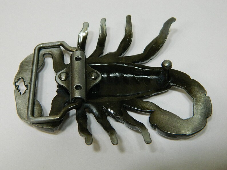 Scorpion Yellow Enamel Metal Belt Buckle