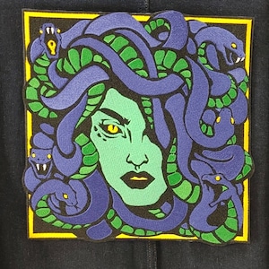 Embird Patch Embroidered Iron on Patches Pack The Bleeding Medusa
