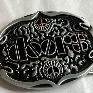 The Doors Rock n Roll Metal Belt Buckle - Specialty Rock Bands Metal Belt Buckles -  Classic Rockers The Doors Band Belt Buckle #B559