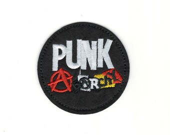 3" Iron-On Punk Rock Anarchy Embroidery Patch - Adhesive Iron Clothing Patch Punk Lifestyle Punk Gear Embroidery Patch - Fashion Flair #B093