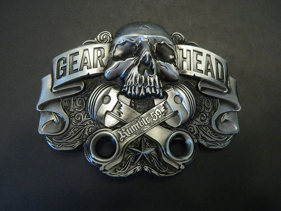 Gear Head Mechanics Car Enthusiasts Metal Belt Buckle Guys Specialty Metal  Belt Buckles Unique Guys Gear Head Skull Big Belt Buckles 134 