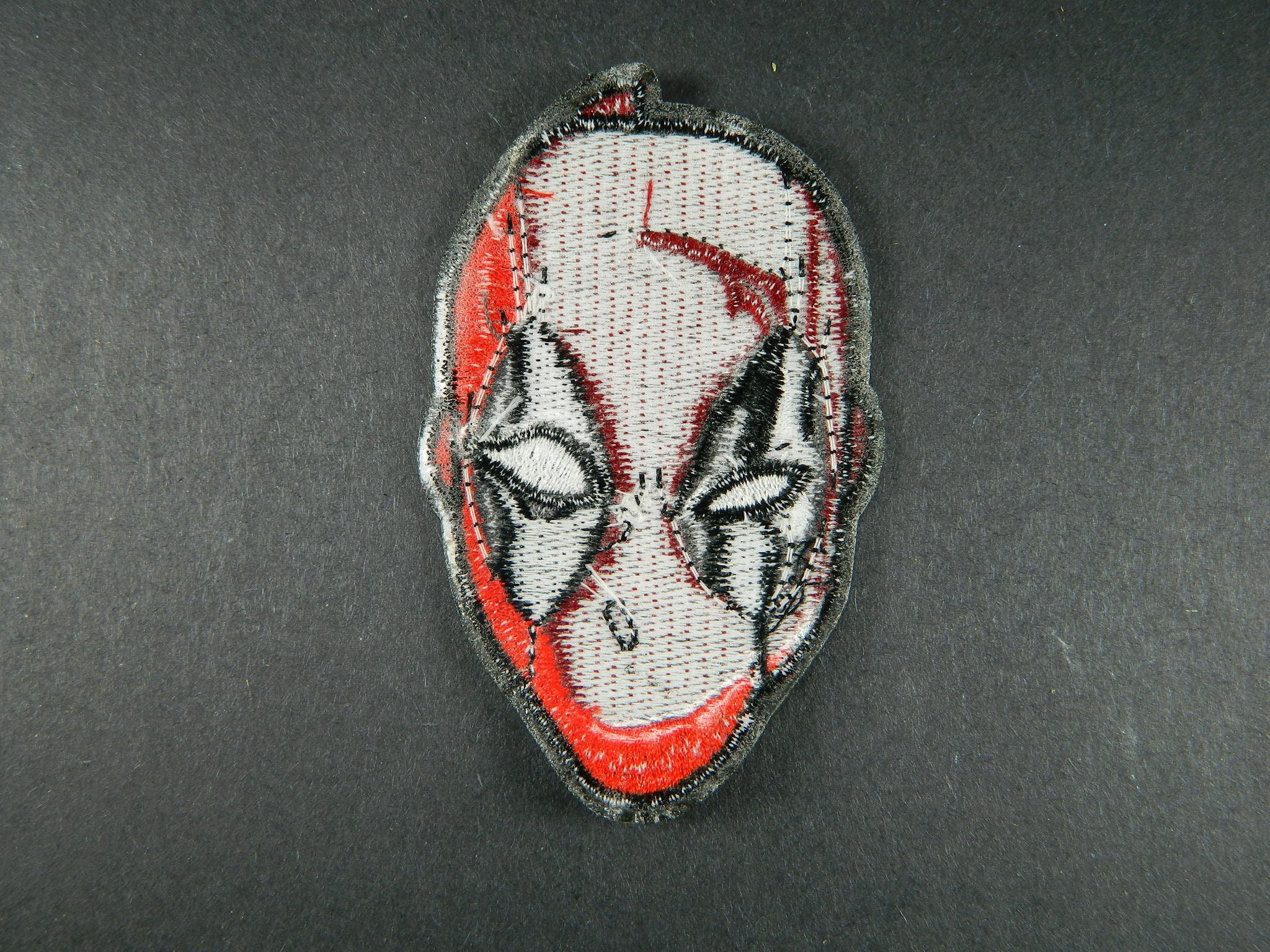 Head Shot Wade Wilson Deadpool Red & Black Embroidered Patch