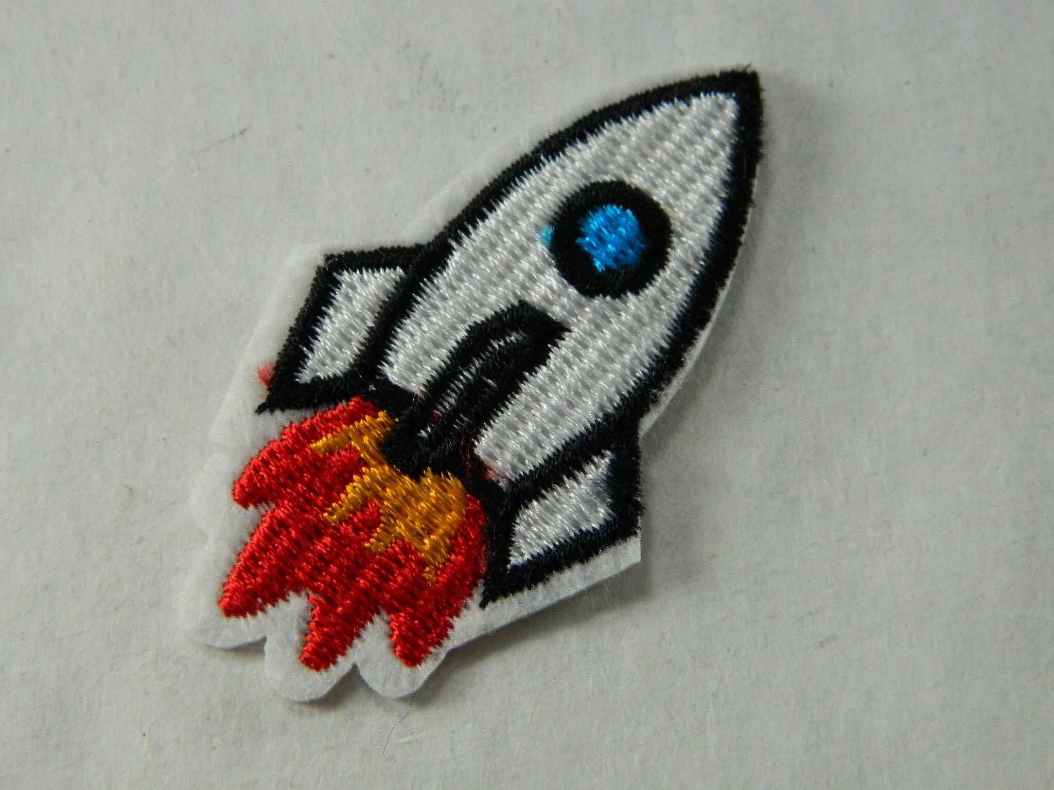 White Rocket Ship Space Ship Embroidery Patch NASA Space - Etsy