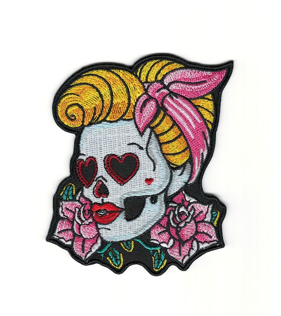 Patch embroidered iron on cloth badges kawaii biker men/'s hat panama applique
