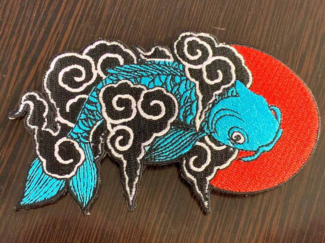 Koi Fish Patch Koi Fish Sew On Japan Patch Koi Fish Embroidered Patch Koi Fish Appliqués Badge - Foto 3