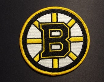 4" BOSTON BRUINS Iron-On Embroidery Patch - High quality 100% Thread Saturation Adhesive NHL Hockey Patches - Free Shipping!