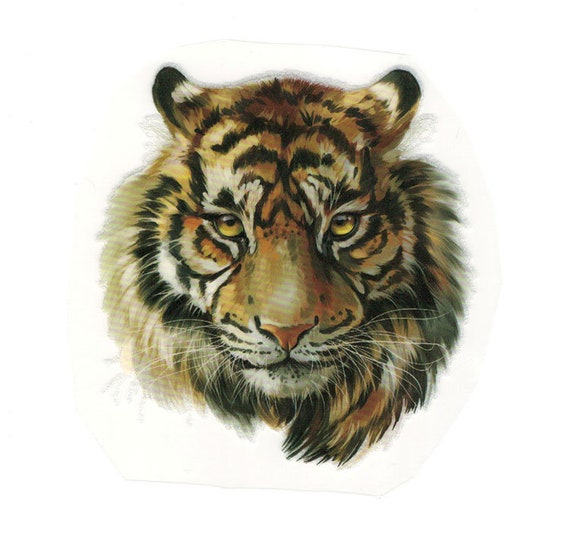 Tiger Black Design Iron on Heat Transfer Vinyl ready to put on T-Shirt