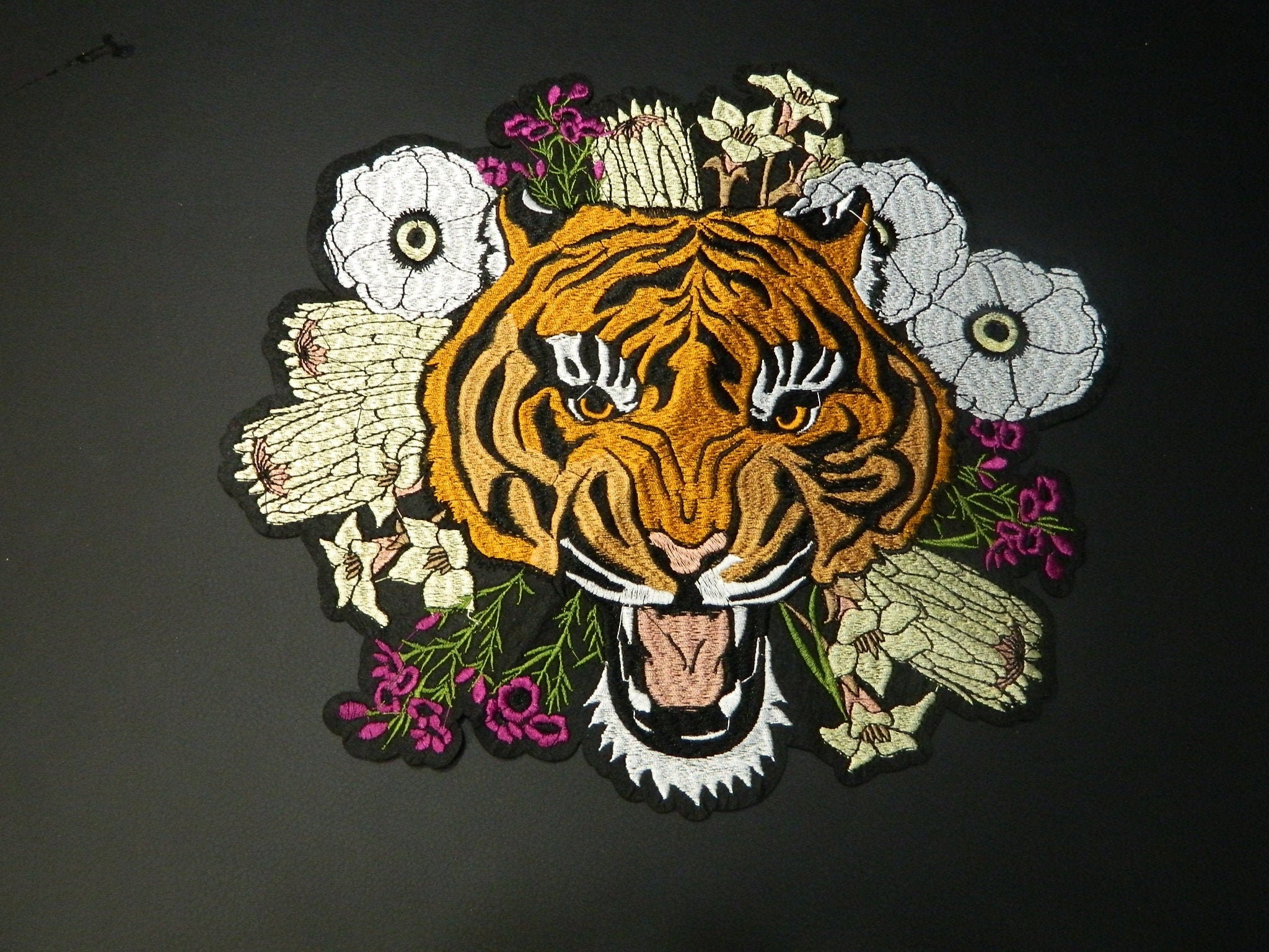 Tiger patch Fashion patch Large Iron on Embroidered patch Tiger patch Fashion patch Large Iron on Embroidered patch