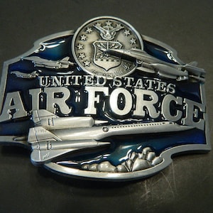 United States Air Force Metal Belt Buckle - Military Metal Belt Buckles - US Air Force Stylized Belt Buckle - Unique Belt Buckles #B646