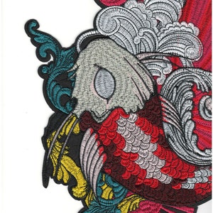 Japanese Koi Fish Embroidered Iron-On Patches - Sew On Appliques For Jackets, Bags, Denim (Pack Of Patches)