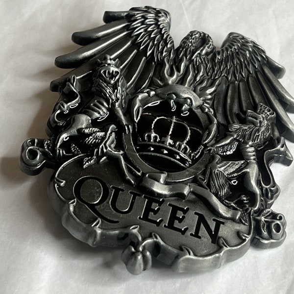 QUEEN Rock n Roll Metal Belt Buckle - Specialty Rock Bands Metal Belt Buckles -  Classic Rockers Queen Band Belt Buckle #B598