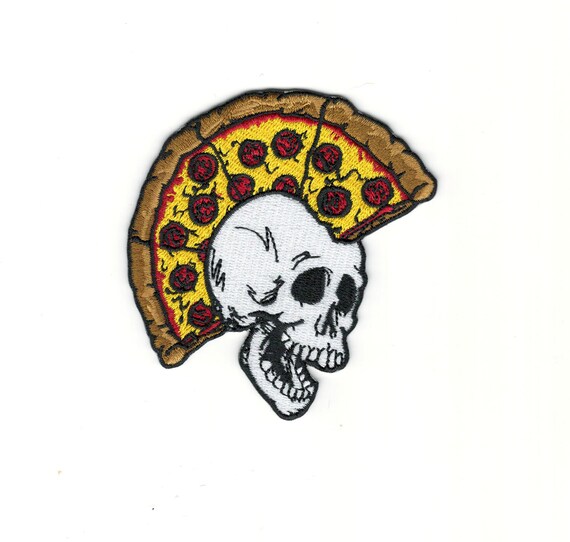  Pizza Punk Skull Parche bordado para ropa DIY Iron - Etsy España