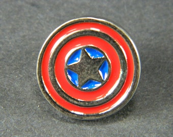 Marvels Captain America Decorative Lapel Pin - Capt. America's Shield Lapel Pin -  Steve Rodgers Capetian America Comics Costume Pins #B509