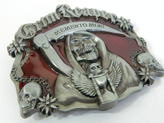 grim reaper belt buckle