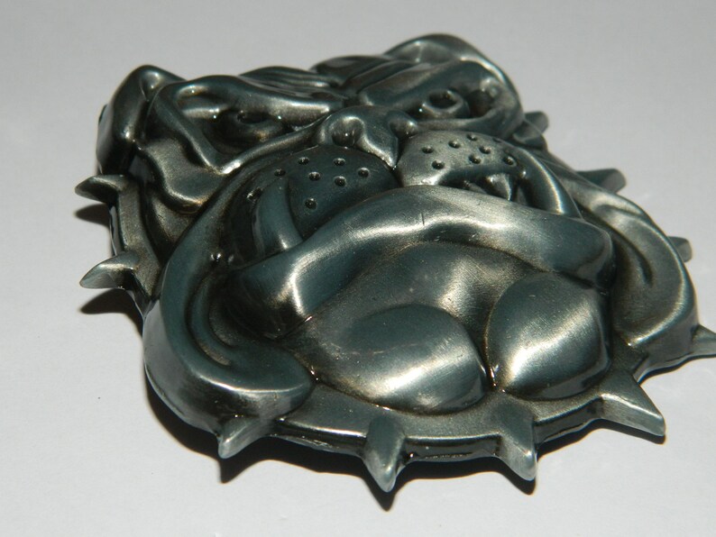 Unique Guys Belt Buckle Stylized Gray Metal Bulldog Belt Buckle Specialty Metal Belt Buckles Silver English Bulldog Metal Belt Buckle