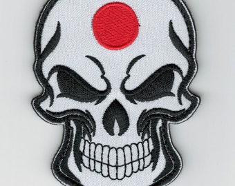 Black & Red Punisher Skull Patch Military Tactical Red Punisher Iron-on  Embroidery Patch Iron-on Tactical Soldiers Warrior Patch B316 
