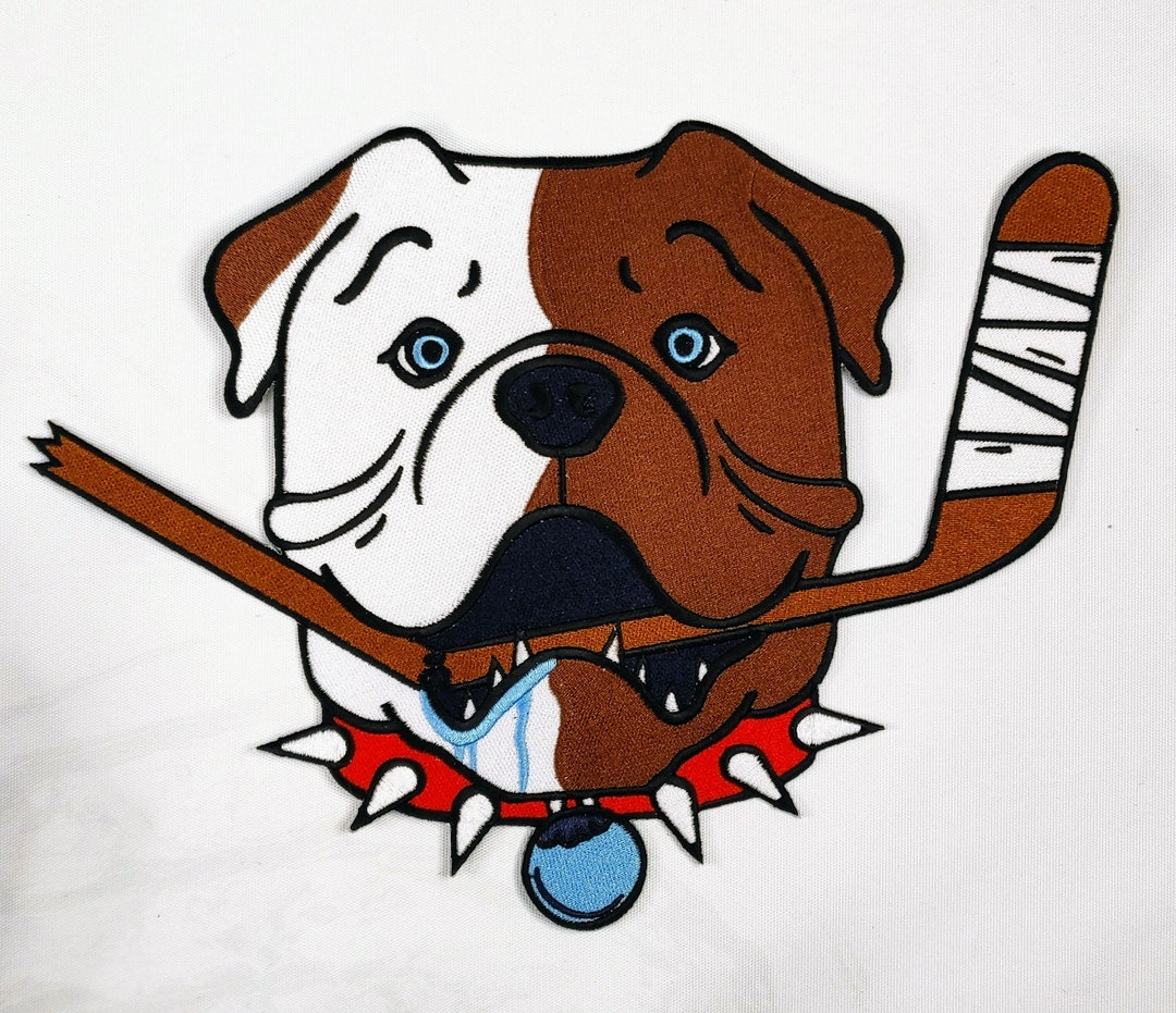 Big Sudbury Blueberry Bulldog Embroidery Patch Shoresy Ironon Sudbury