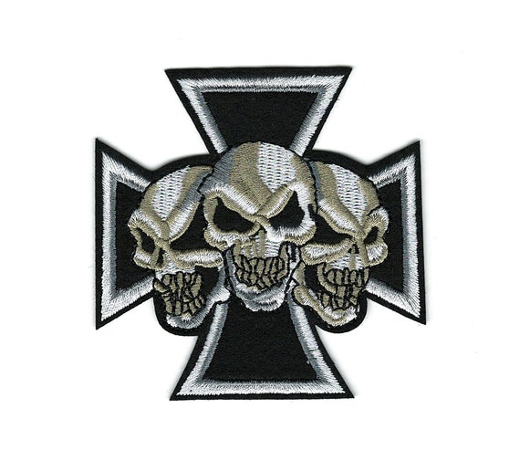 Skull Embroidery Sticker, Morale Patches Hook Loop