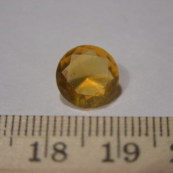 Smoky quartz faceted gemstone 15mm rund 13 carats jl43