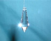Crystal prism drops leaded crystal 1 1 2x1 2 inch 3 crystals per lot
