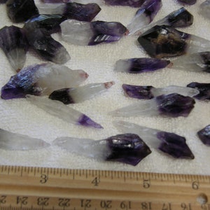 Dragon&#39;s tooth amethyst crystals 2 per lot smaller 1-2.5 inch