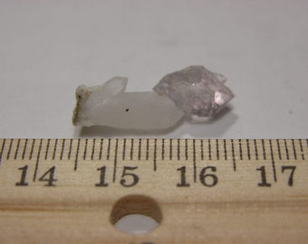 Tibetan quartz terminated mini elestial scepter crystal 1 inch jo21