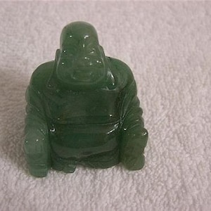 Jade Buddha 2 inch tall hand carved polished from jade