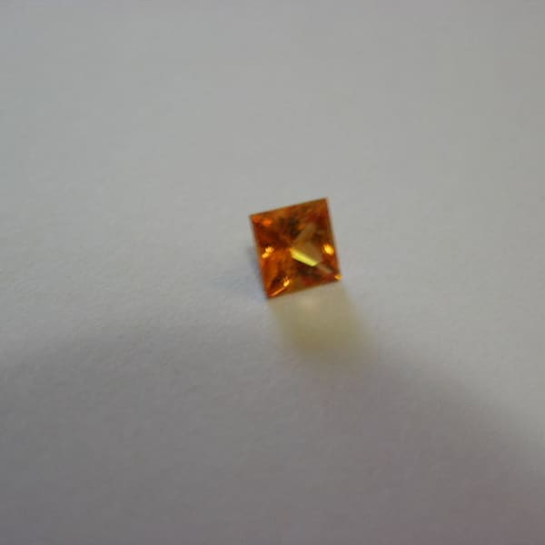 Orange spessartite garnet gemstone 5mm faceted princess style all natural