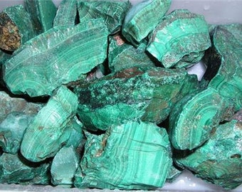 Malachite mine rough all natural 1/4 pound lots 2 plus pieces