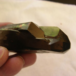 Smoky quartz twin terminated crystal all natural 3.5 inch long sq8