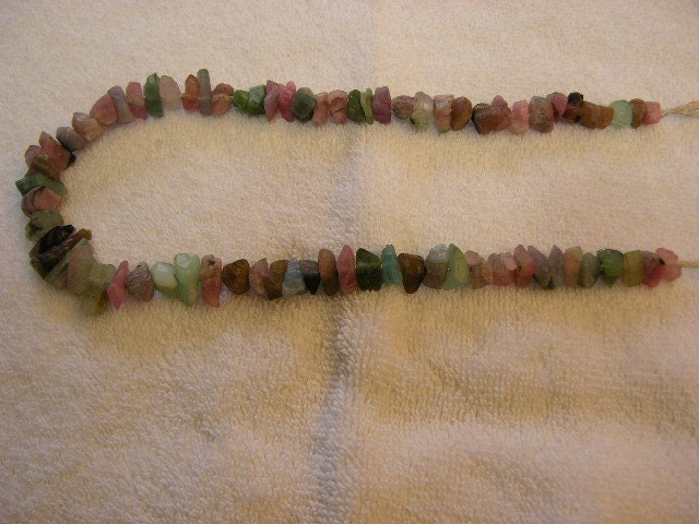 Tourmaline strand 18 inch 5-15mm tourmaline crystal multi color t1