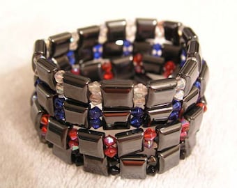 Bracelets hematite magnetic adjustable lot of 12 bracelets