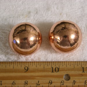 Copper balls spheres 1 1/8 inch diameter 2 balls per lot Michigan